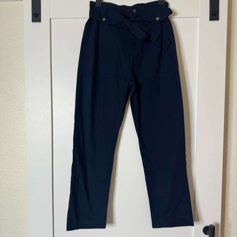 Banana Republic navy high rise belted utility pant